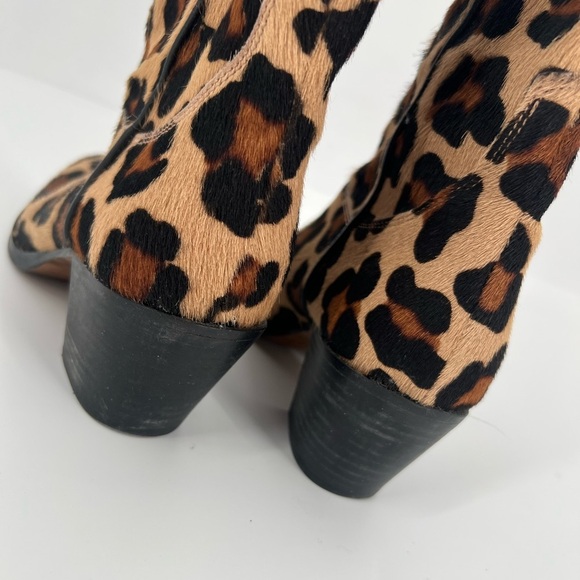 Paris Texas Leopard Animal Print Calf Hair Leather Western Cowboy Boots - Picture 6 of 10
